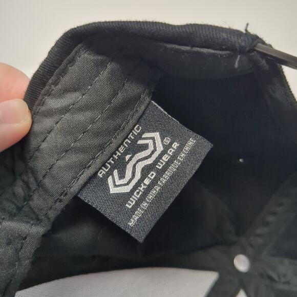 Body Building Snapback Hat Black One Size Adjustable Embroidered Wicked Wear - Picture 9 of 10